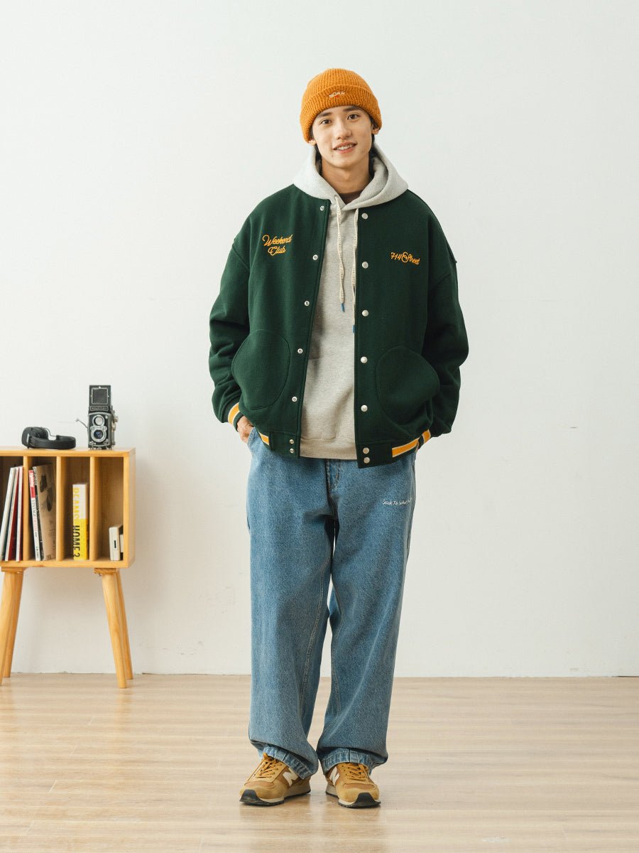 Logo stitch straight denim N1081 - NNine