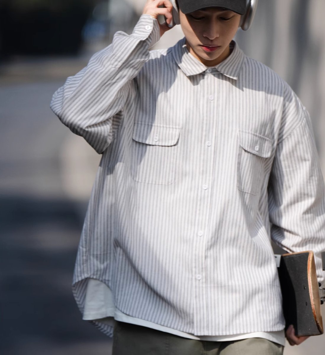 LOOSE FIT Striped shirt N3152 - NNine