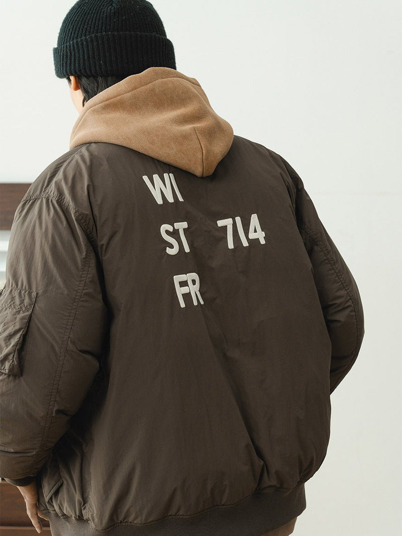 MA-1 logo down jacket N1172 - NNine