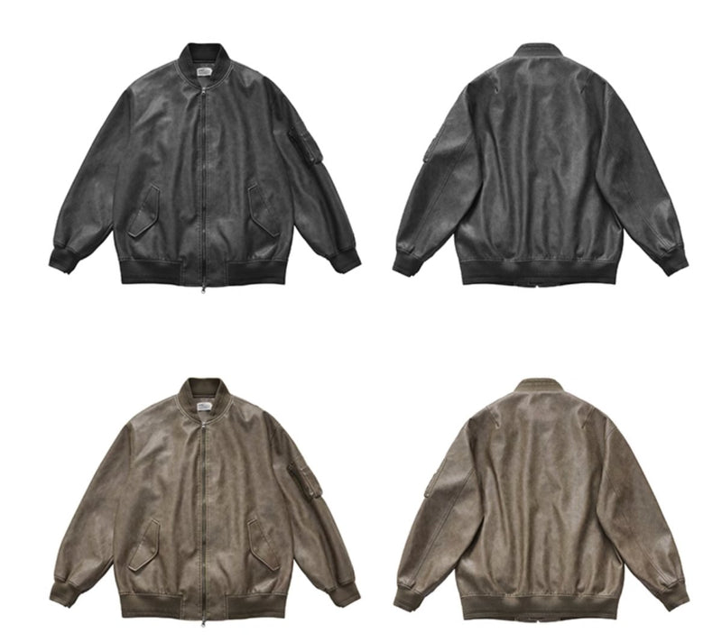 MA1 flight leather jacket N200 - NNine