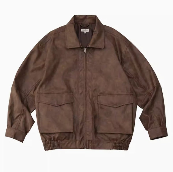 Multi -pocket leather jacket N102 - NNine