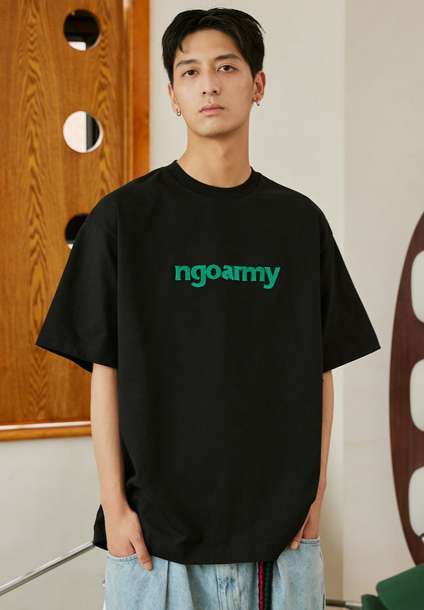 ngoarmy logo T-shirt　N634 - NNine