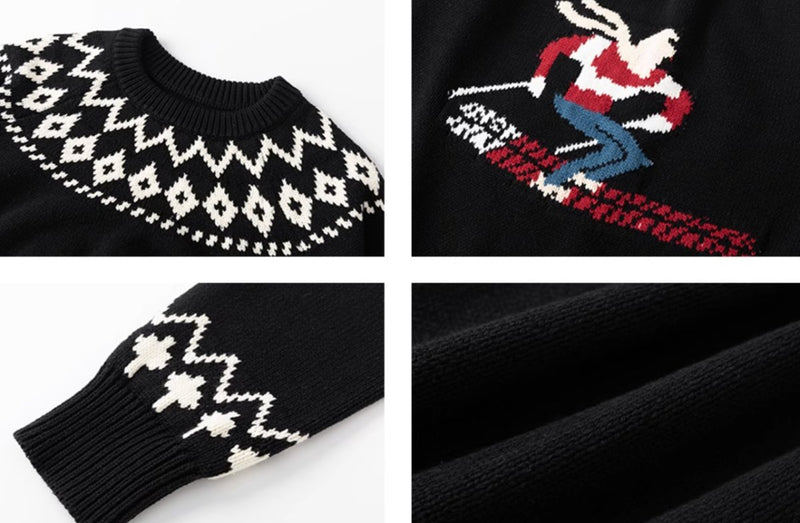 Nordic black knit sweater N2607 - NNine