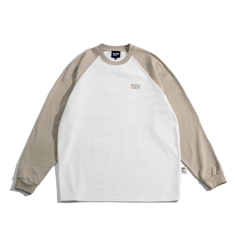 One point logo raglan long sleeve T-shirt　N1811 - NNine