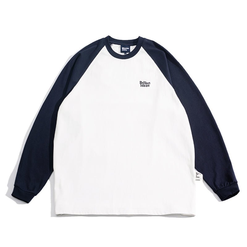 One point logo raglan long sleeve T-shirt　N1811 - NNine
