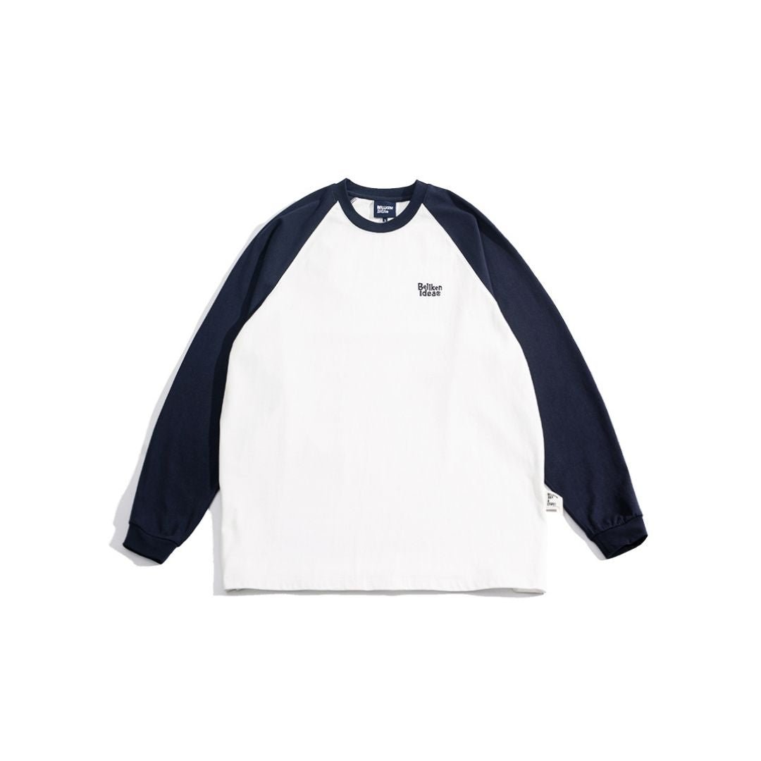 One point logo raglan long sleeve T-shirt　N1811 - NNine