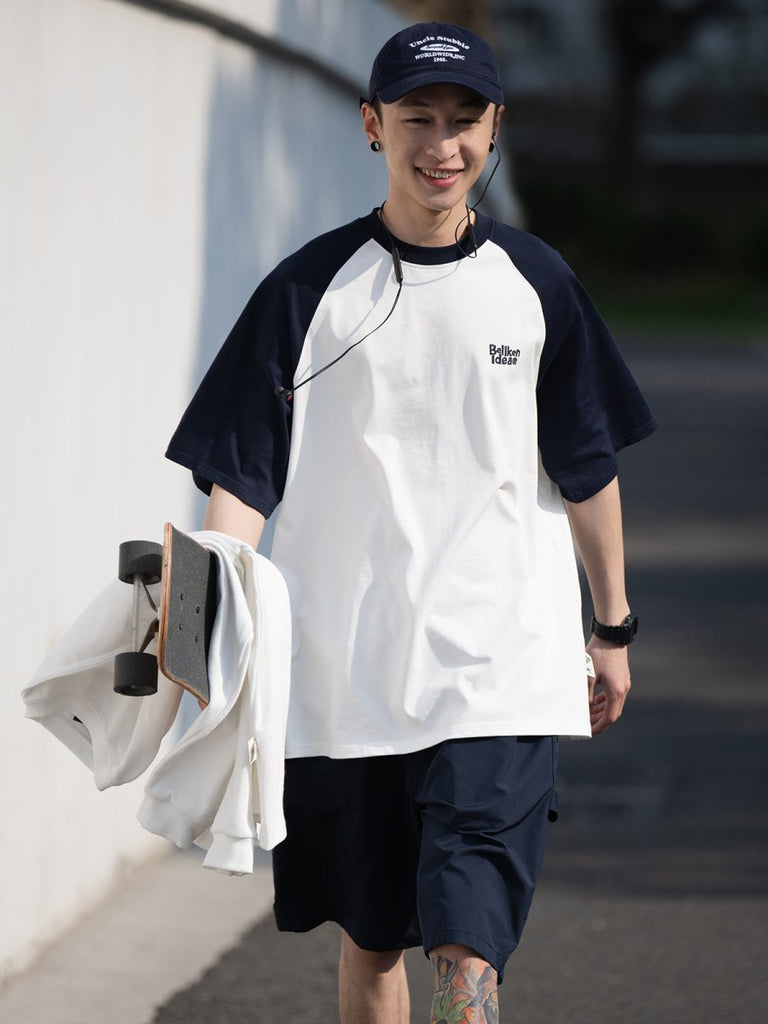 One Point Logo ragran T-shirt   N1909