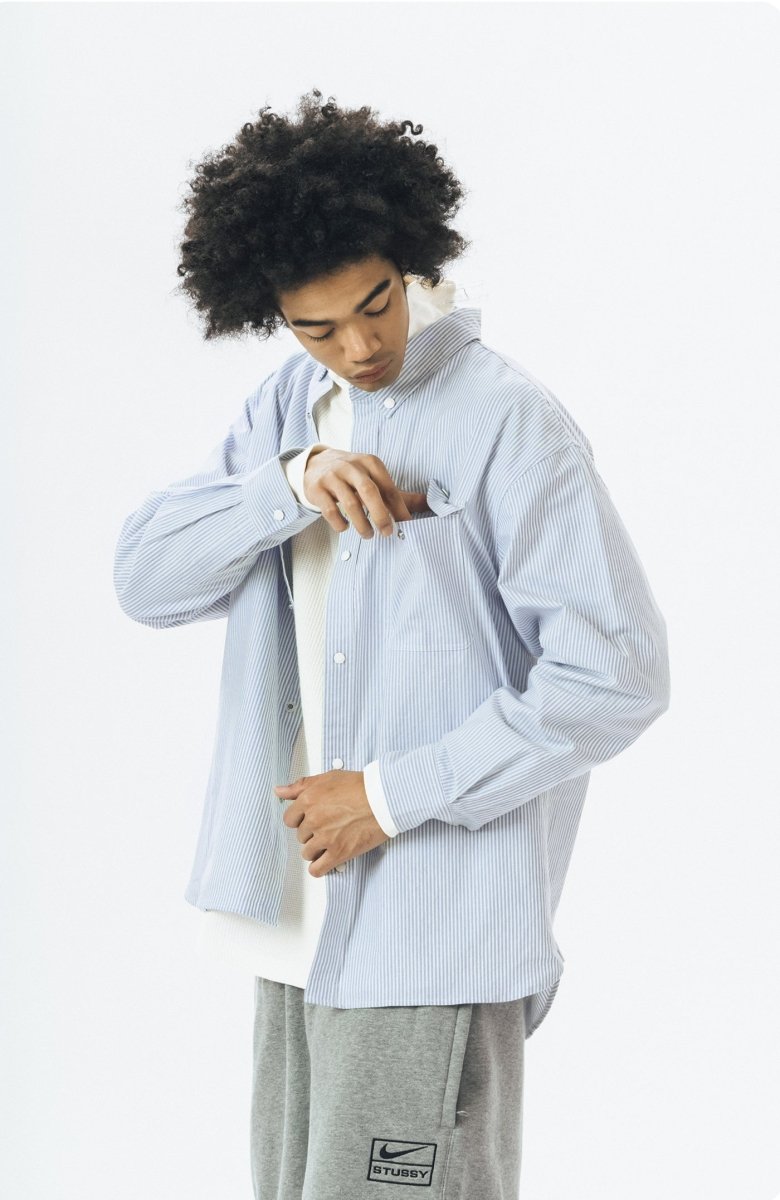 Oxford Striped shirt jacket N2323 - NNine
