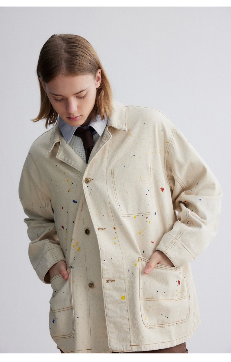 Paint processing denim jacket N3110 - NNine