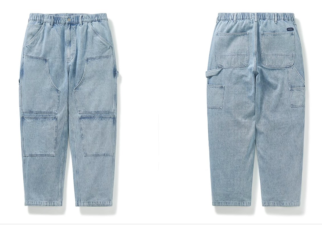 Patchwork Wide Denim Pants N2409 - NNine