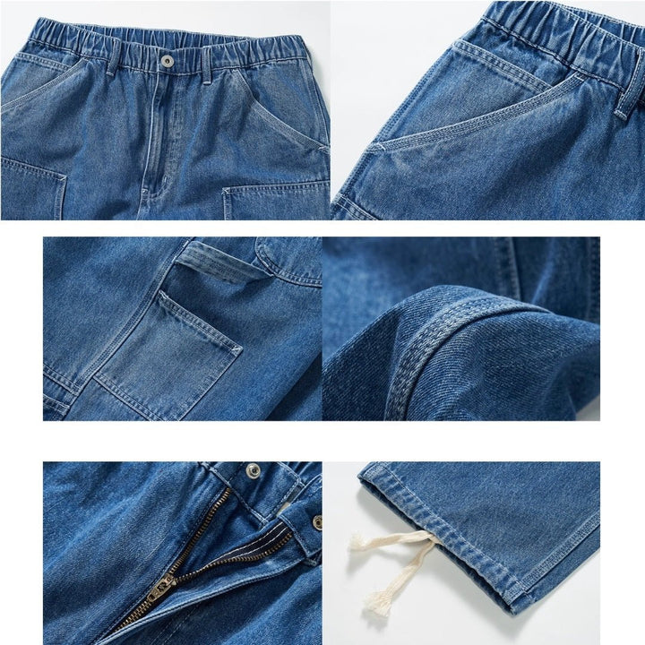 Patchwork Wide Denim Pants N2409 - NNine