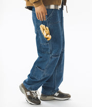 Patchwork Wide Denim Pants N2409 - NNine