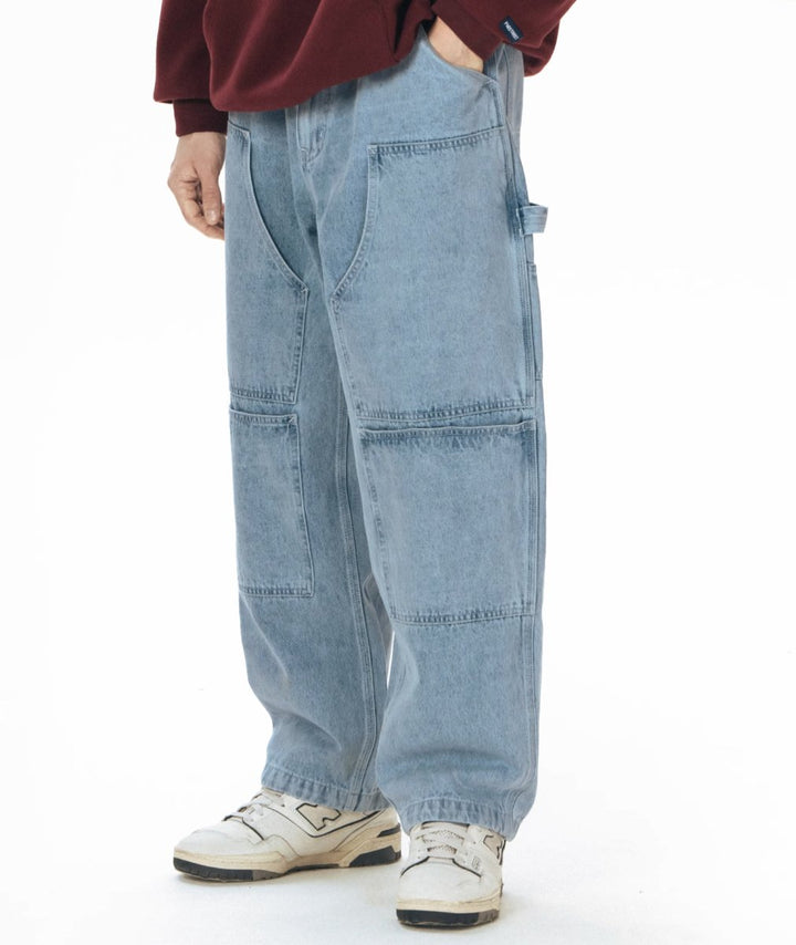 Patchwork Wide Denim Pants N2409 - NNine