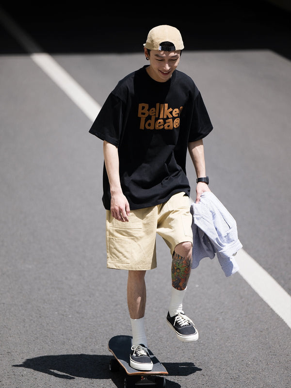 Pocket cotton half pants　N471 - NNine
