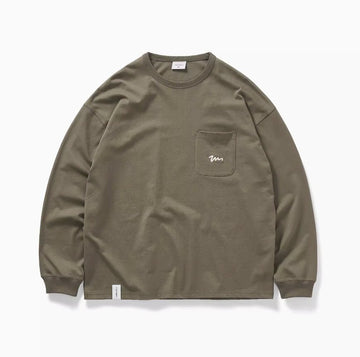 260G】Pocket embroidery long sleeve T-shirt / ワンポイント刺繍ロン 