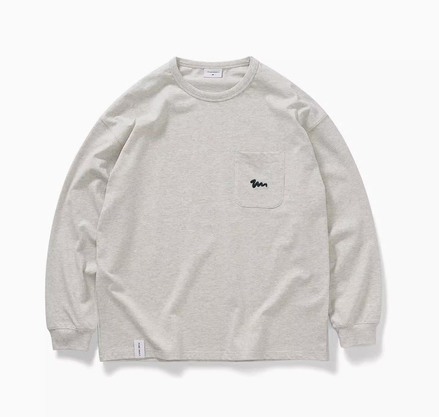 Pocket embroidery long sleeve T -shirt N2536 - NNine