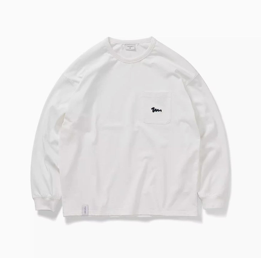 260G】Pocket embroidery long sleeve T-shirt / ワンポイント刺繍ロン 
