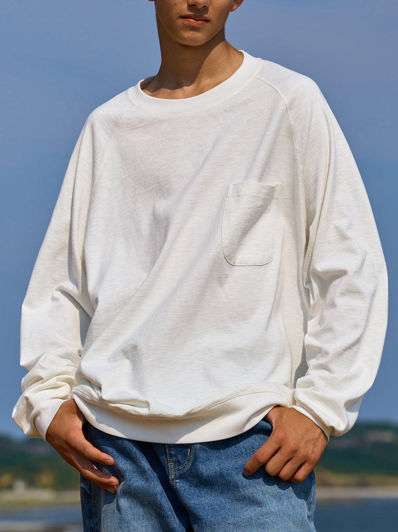 Raglan Sleeve Pocket long sleeve T-shirt　N949 - NNine