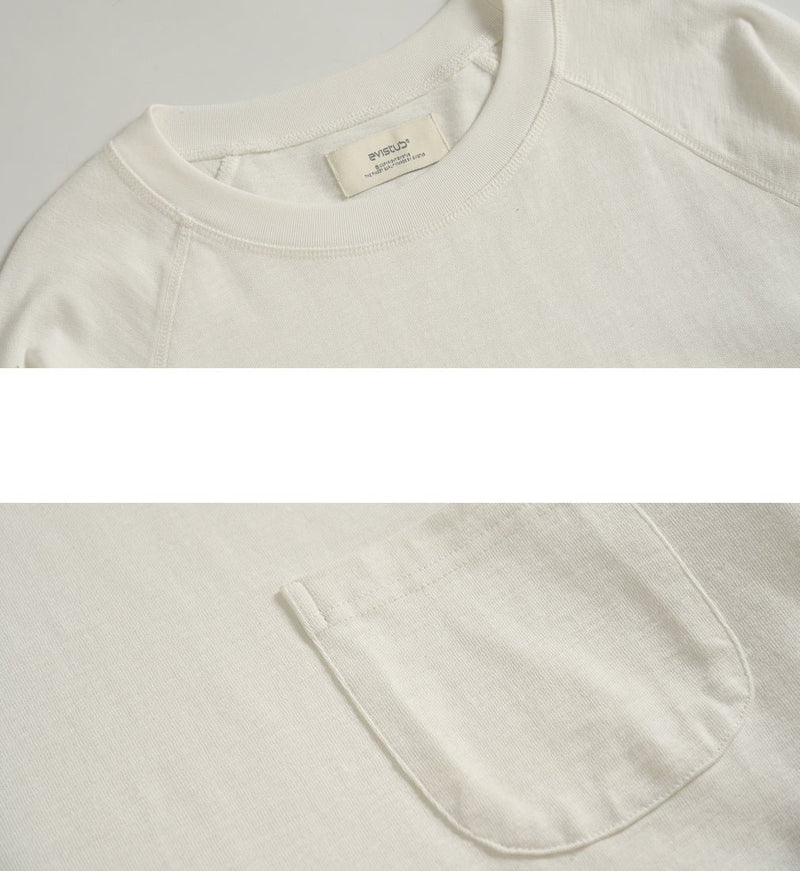 Raglan Sleeve Pocket long sleeve T-shirt　N949 - NNine