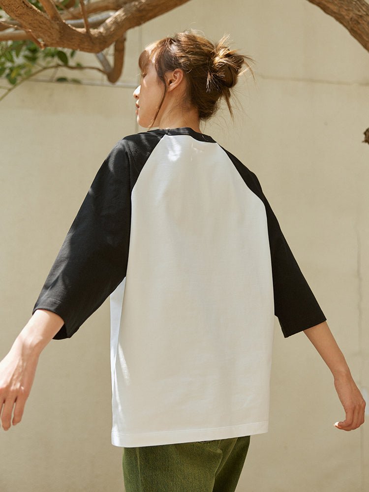 Raglan sleeve seven -quarter sleeve T-shirt WN20 - NNine