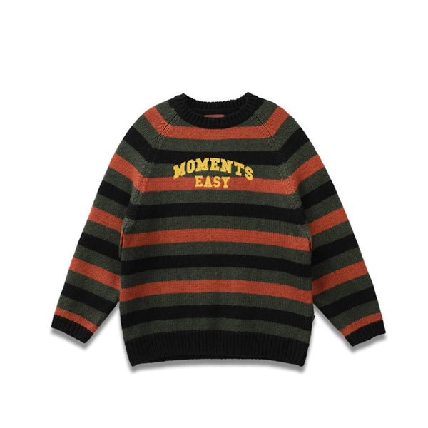 Retro border knit sweater　N2545 - NNine