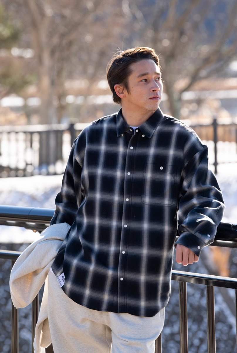 Retro Button Down　check shirt N137 - NNine