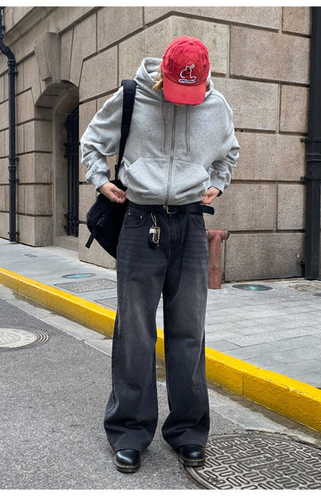 Short Length Zip-up Hoodie