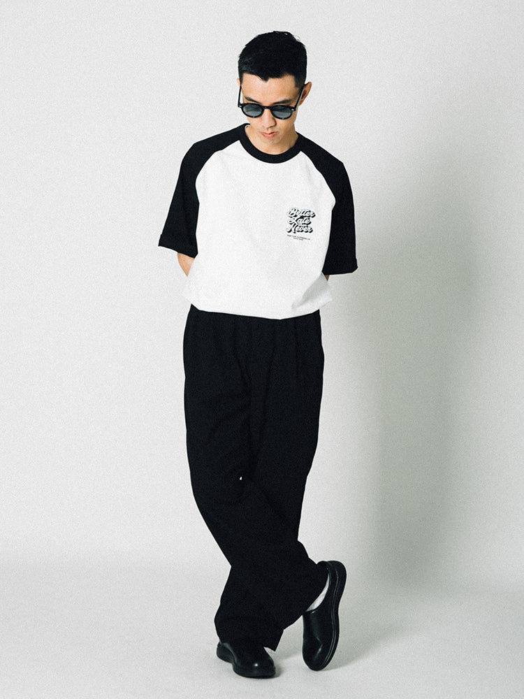 Retro logo raglan sleeve T-shirt　N2275 - NNine