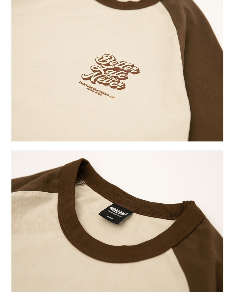 Retro logo raglan sleeve T-shirt　N2275 - NNine