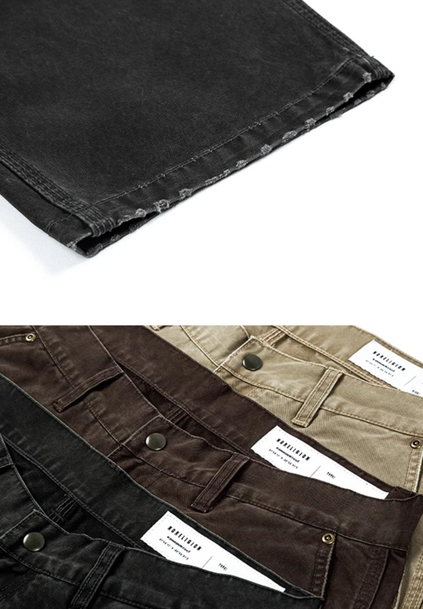 Retro multi pocket straight pants N3226 - NNine