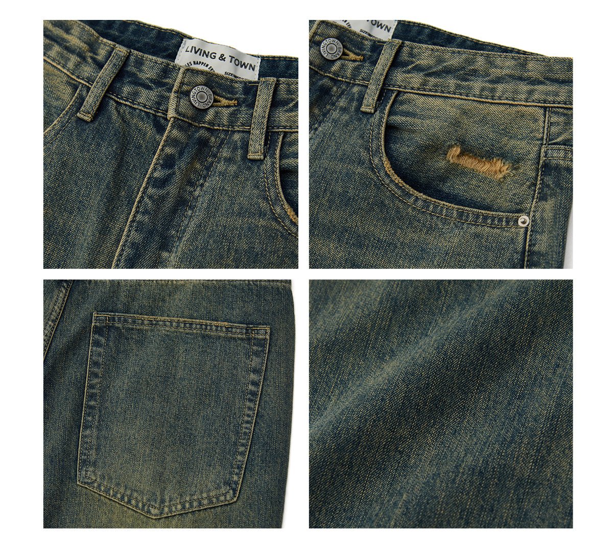 Retro wash crushed denim　N2888 - NNine