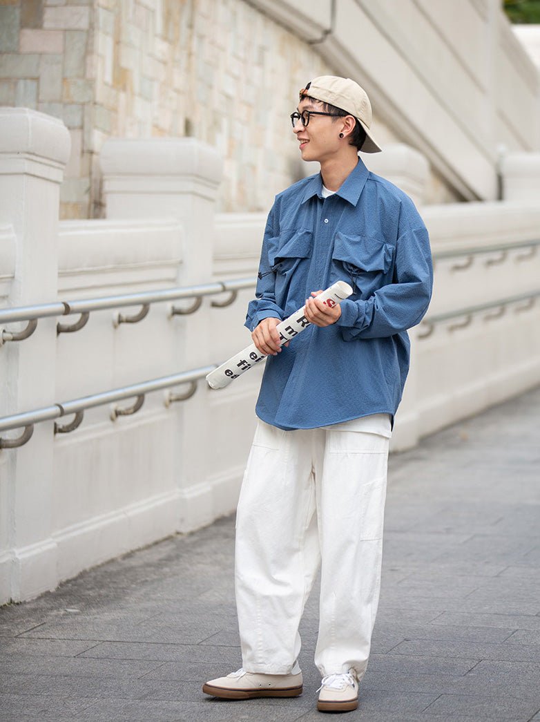Rubber waist wide pants　N614 - NNine