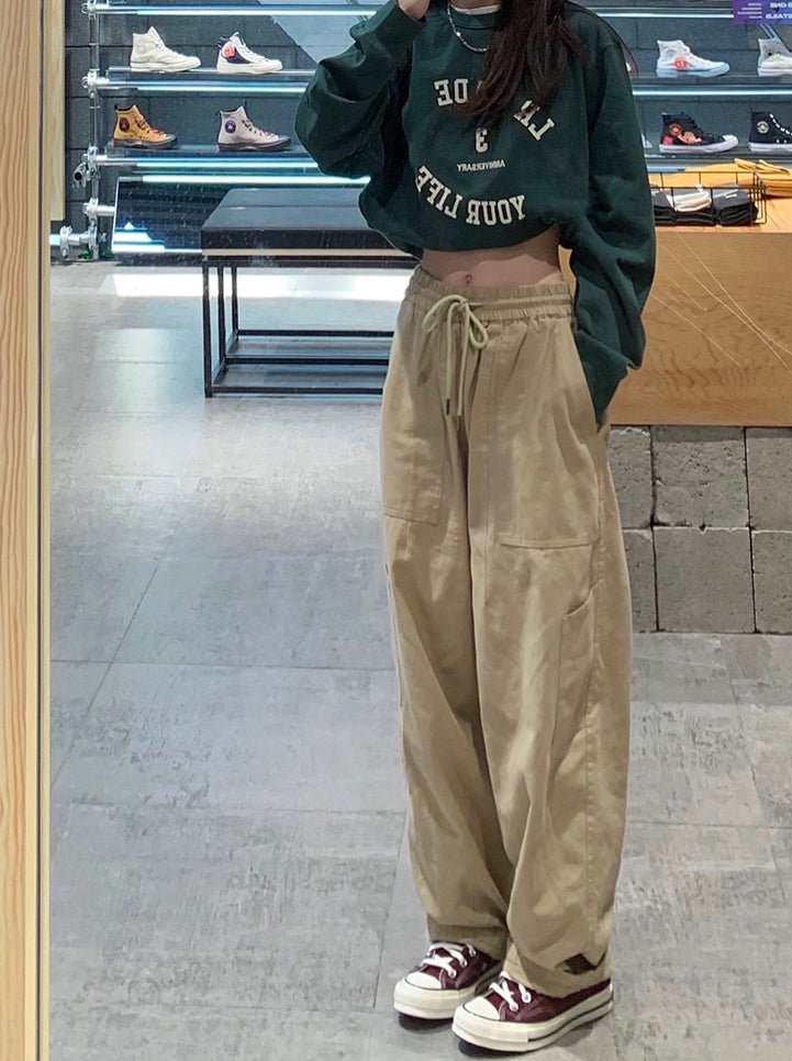 Rubber waist wide pants　N614 - NNine