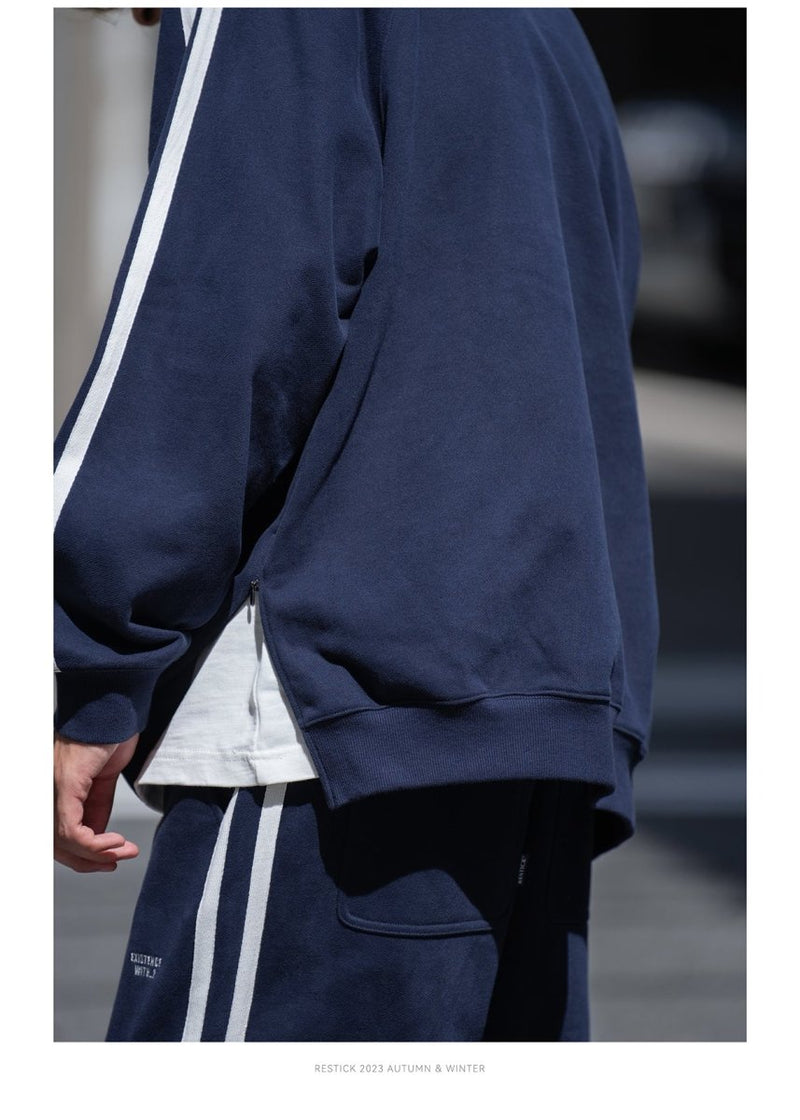 【遠赤外線効果】School -style half zip sweatshirts N2702 - NNine