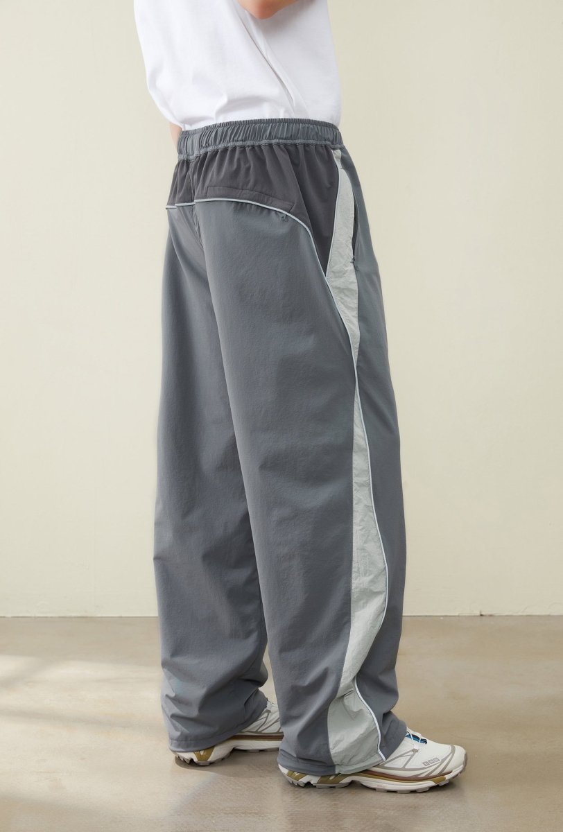 Side bicolor sporty pants N2326 - NNine
