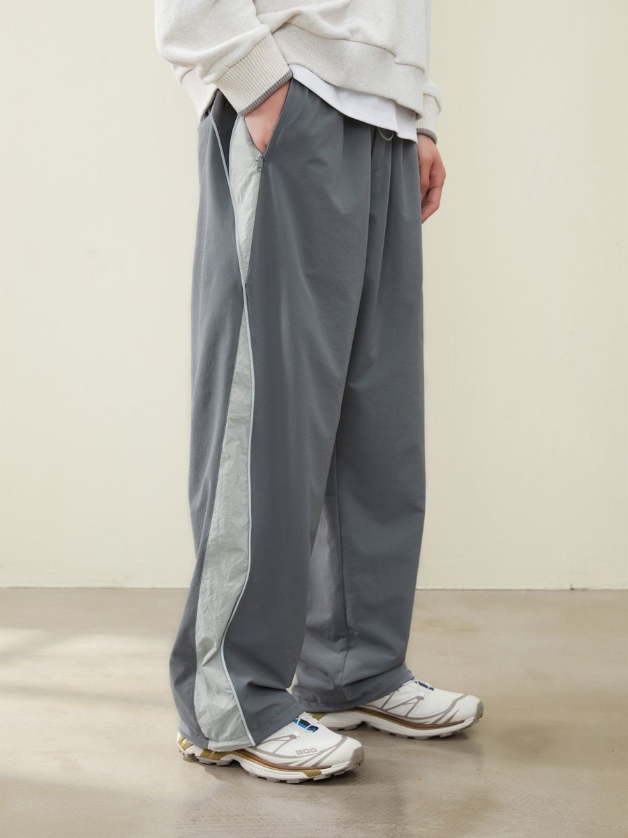 Side bicolor sporty pants N2326 - NNine