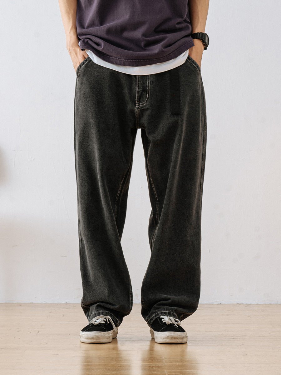 Simple wide damage denim　N456 - NNine