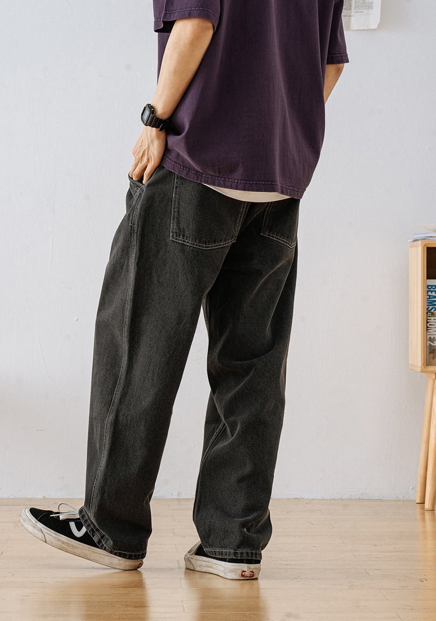 Simple wide damage denim　N456 - NNine