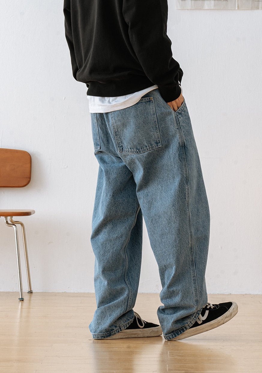 Simple wide damage denim　N456 - NNine