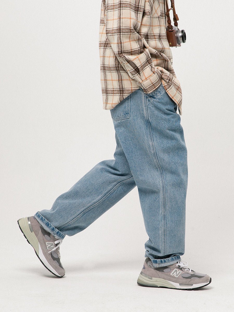 Simple wide damage denim　N456 - NNine