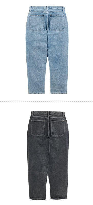 Simple wide damage denim　N456 - NNine