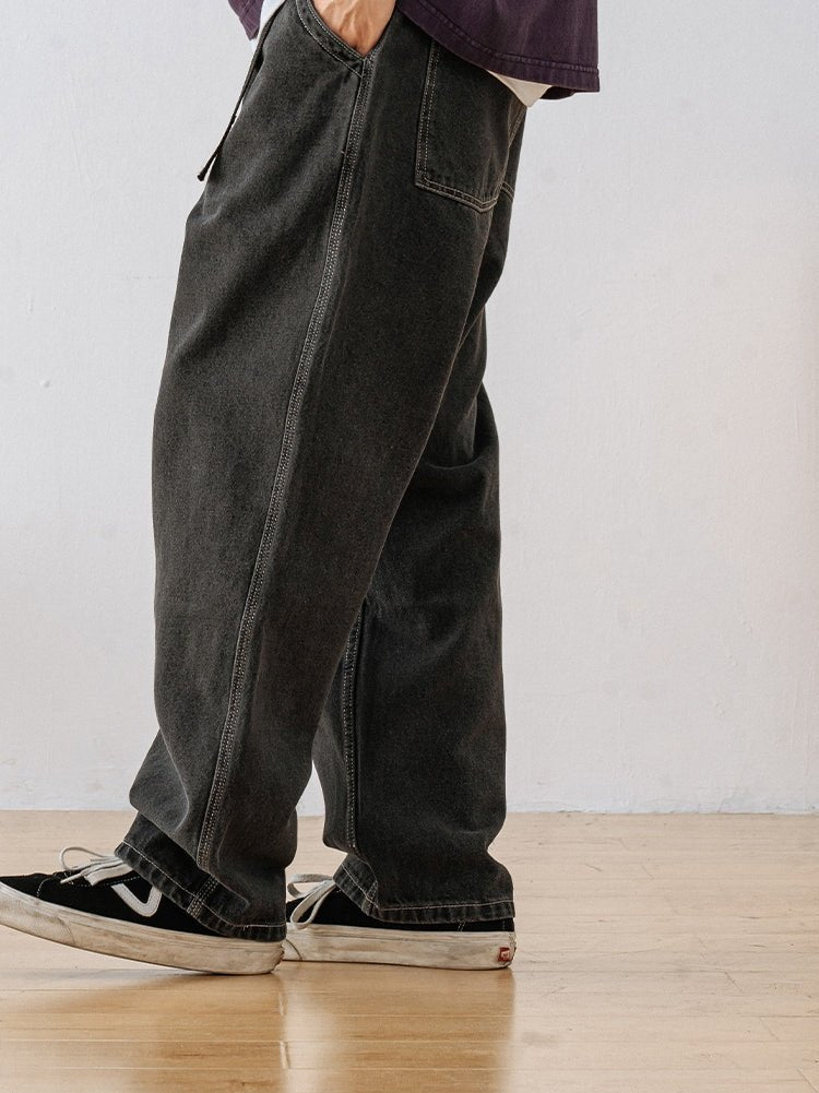 Simple wide damage denim　N456 - NNine
