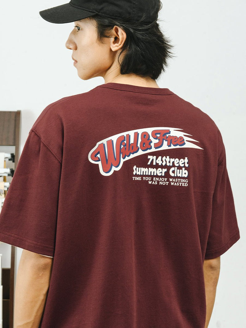 Slogan back logo T-shirt N2278 - NNine