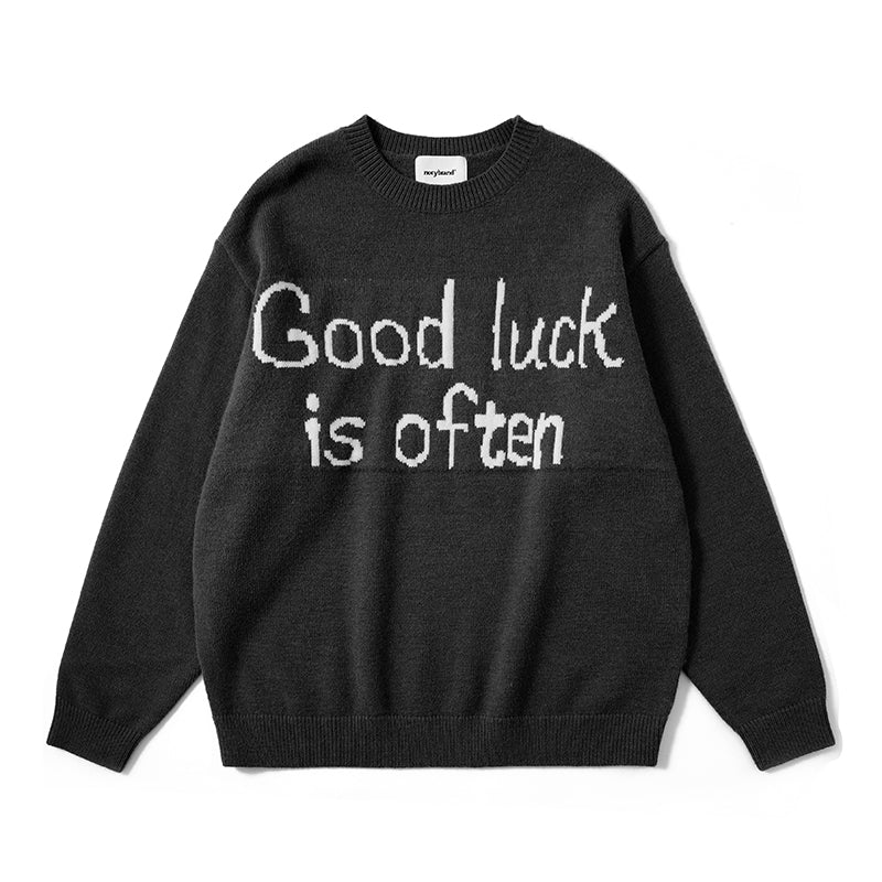 SLOGAN Print knit sweater N2880 - NNine