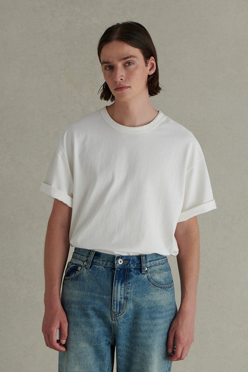 【海島綿】Solid short-sleeved shirt WN244 - NNine