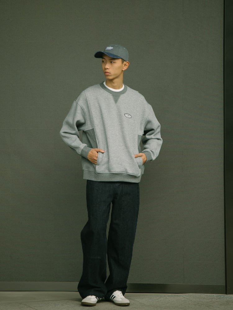 Split Crewneck Sweater N3205 - NNine