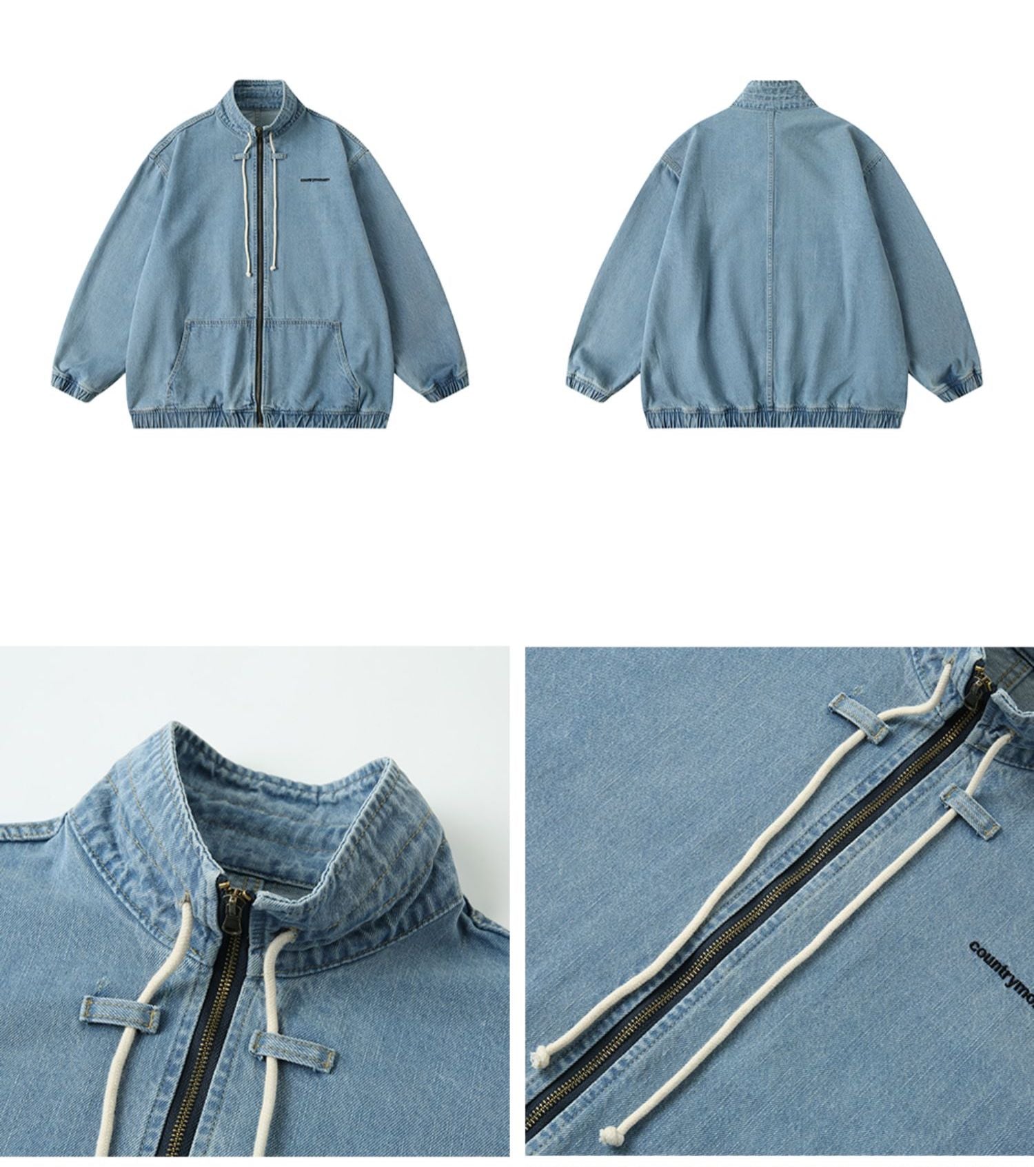 Stand collar denim jacket N1647 - NNine