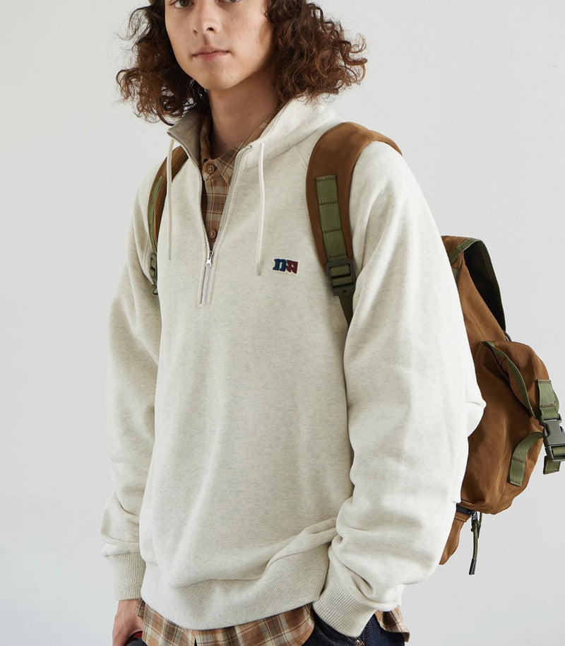 【遠赤外線効果】Stand color half zip sweater N2416 - NNine