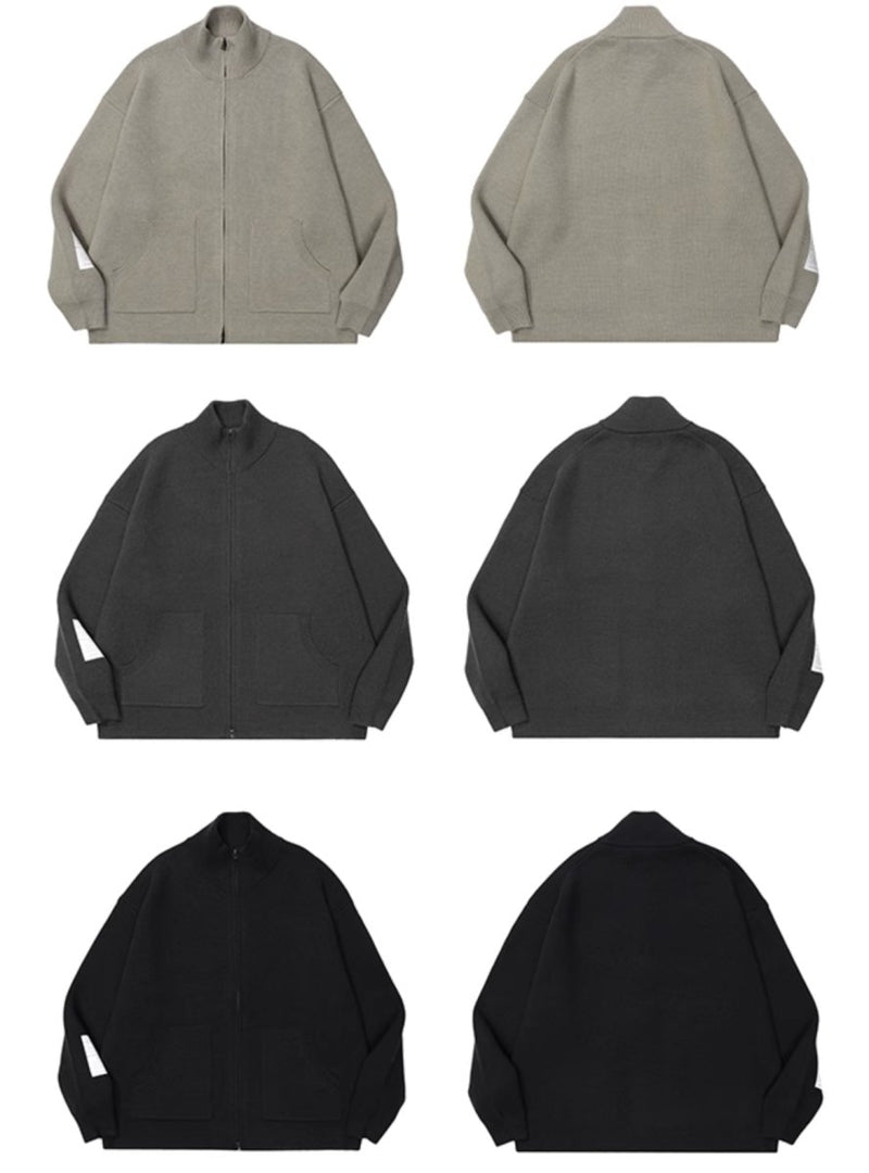 Stand color zip knit jacket N2774 - NNine