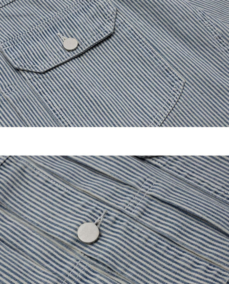 Stripe denim jacket N2418 - NNine